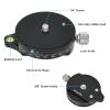 Camera Panoramic Panning Base with Plate 3/8" Screw Aluminum Alloy Panorama Ball Tripod Head with Bubble Level for Tripod Monopod DSLR Cameras,Ytvariw,Load Capacity 22 LBS view 2