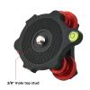 Camera Photography Tripod Leveler Tri-Wheel Leveling Base,Aluminum Alloy Bubble Level and 3/8 inch Screw, 3 Dials with +/-5 Degree Precision Adjustment for DSLR Camera view 4
