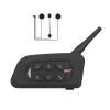 MIMIRACLE V4 Plus Motorcycle Helmet Bluetooth Intercom Headset, Up to 4 Riders 1500M IP65 Waterproof Motorbike Communication System for Skiing/ATV/Off Road -1 Pack view 1