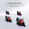 MIMIRACLE V4 Plus Motorcycle Helmet Bluetooth Intercom Headset, Up to 4 Riders 1500M IP65 Waterproof Motorbike Communication System for Skiing/ATV/Off Road -1 Pack view 2