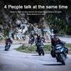 MIMIRACLE V4 Plus Motorcycle Bluetooth Headset, 4-Rider Helmet Intercom view 2
