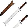 Custom Handmade D2 Steel 25 Inches Hunting Knife - Wood Handle with Sheath 6045 view 3