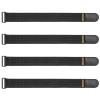 Trilancer Elastic Cinch Straps with Anti-Slip Strips, 2" x 18"(4 Pack) Hook and Loop Storage Straps with Buckle, Bundling Bands for Extension Cords, Cables, Ropes, Hoses, Bike, Boat, Pant Garters view 1