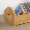 CD Storage Holder Rack Display DVD Finishing Rack Solid Wood Compact Disc Organizer Stand Holds 30 Standard CD Jewel Cases view 3