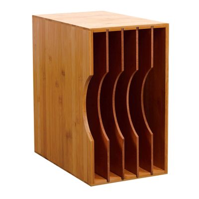 Vinyl Record Holder LP Storage Cube Vinyl Record Storage Rack Record Display, Bamboo Crates for Vinyl Albums, Record Organizer Disc Rack CD DVD Rack