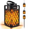 Outdoor Bluetooth Speaker with Flame Atmosphere, Waterproof Wireless Speaker with Wall Mount/Stake/Hook, Led Torch Lantern, Camping Patio Accessories, 10W Stereo Sound, Gifts for Men, Women, Dad view 1