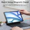 ESR iPad Air 11 inch Case with Keyboard (M3/M2, 2025/2024), iPad Pro 11 (4th/3rd/2nd/1st Gen) & Air 5/4th Magic keyboard Case, Easy-Set Floating Cantilever Stand, Precision Multi-Touch Trackpad, White view 4