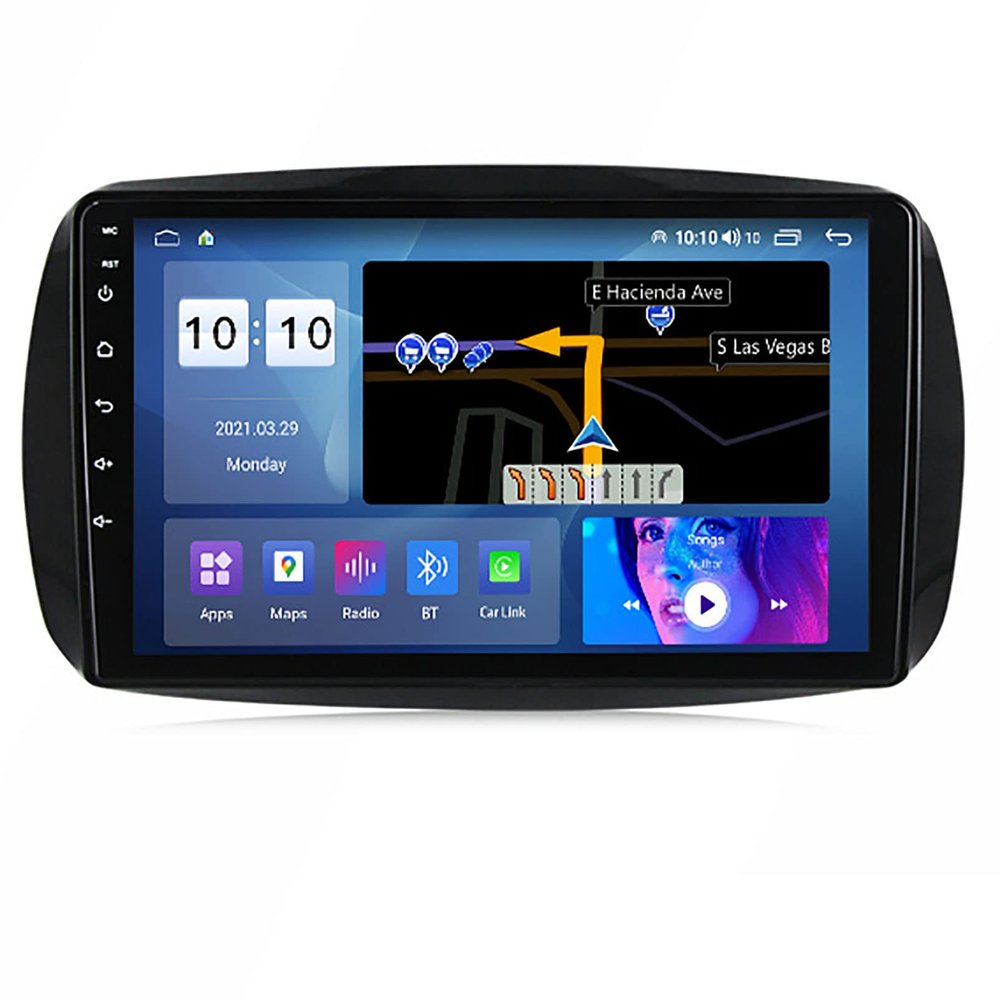 Car Radio with Touch Screen DVD Multimedia Player for Benz Smart Fortwo 2014-2020 Android Car Stereo WiFi BT Carplay RDS DSP GPS Car Entertainment Multimedia Radio