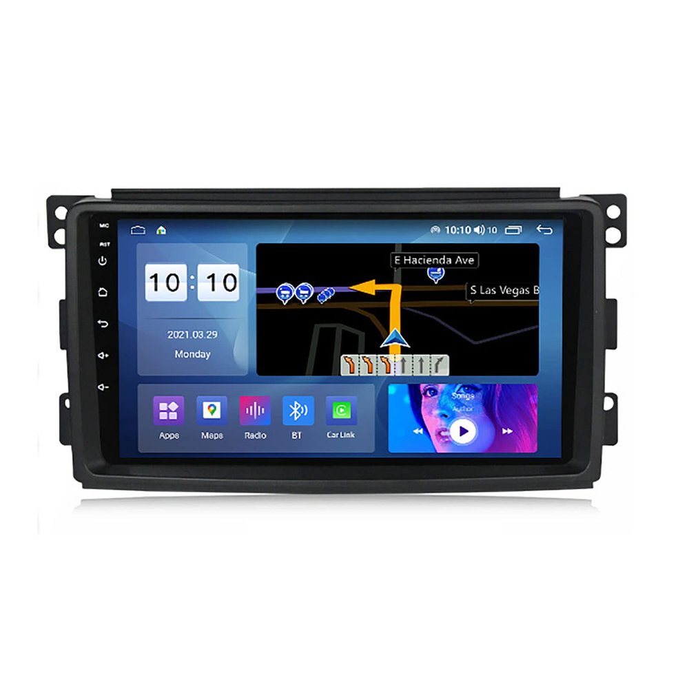 Android 11 Autorradio Double Din Car Stereo for Smart Fortwo W451 2006~2009 Stereo Car Radio Video WiFi Carplay Map GPS Nav Multimedia Video Player Auto Stereo Carplay WiFi