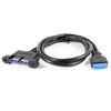 Ruilogod Motherboard 20pin Female to Dual USB 3.0 Female Cable Adapter Black view 1