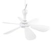 VizGiz Small USB Ceiling Fan DC 5V Air Circulator Fan 6 Detachable Blades Portable Hanging Ceiling Fans for RV 5th Wheel Camper Trailer Boat Camping Tent Tarp Canopy Sun Shelter Screen House Gazebo view 2
