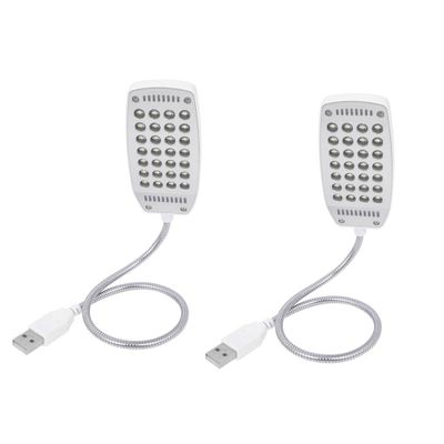Ruilogod Laptop Flexible Neck Plastic Shell 28 White LEDs USB Lamp 2 PCS(id:3e 0ce 60 3eb 6c1