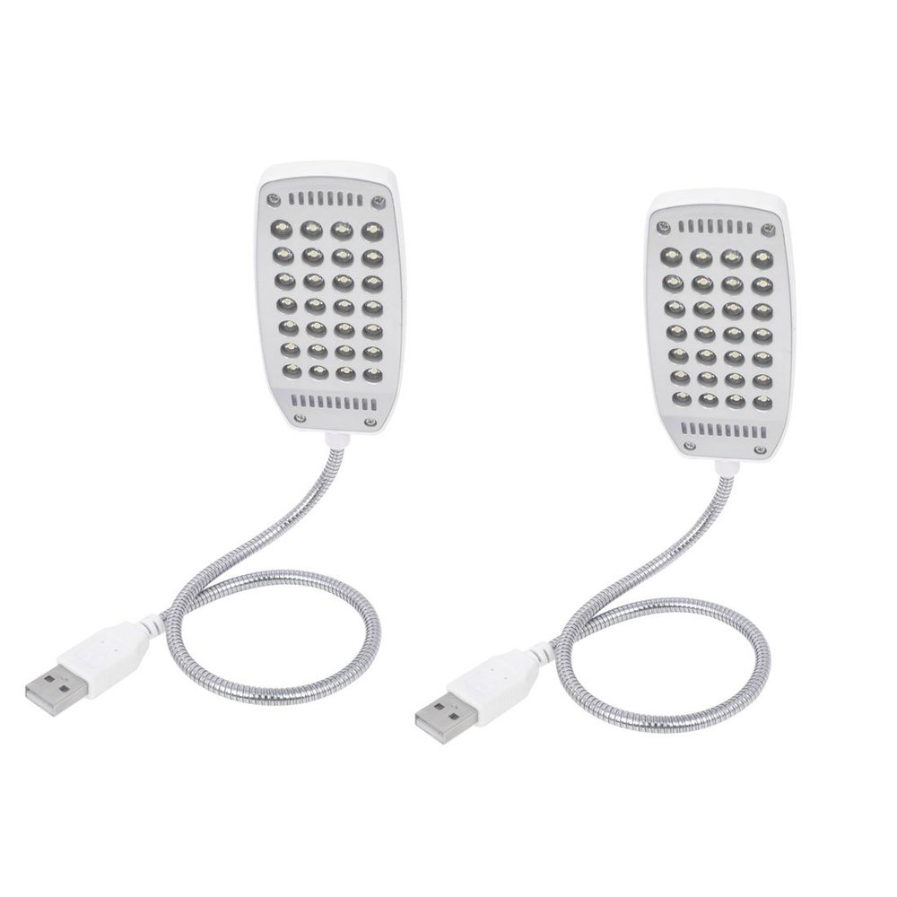 Ruilogod Laptop Flexible Neck Plastic Shell 28 White LEDs USB Lamp 2 PCS(id:3e 0ce 60 3eb 6c1