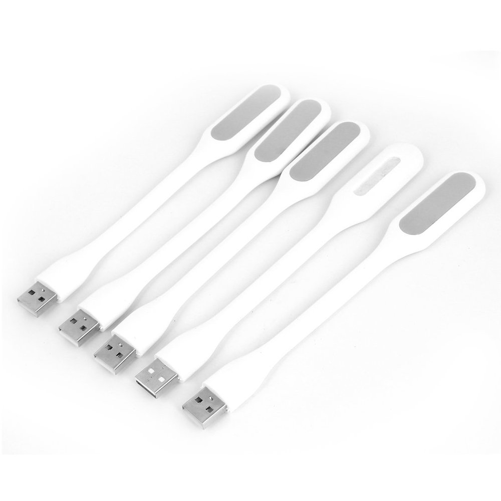 Ruilogod Flexible Portable PC Laptop Reading Lamp USB LED Light 5pcs White (id: b9e 61c 4e1 b0d 765