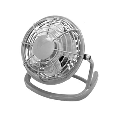 Ruilogod Round Mini USB Computer Cooling Fan Plastic Cooler Gray