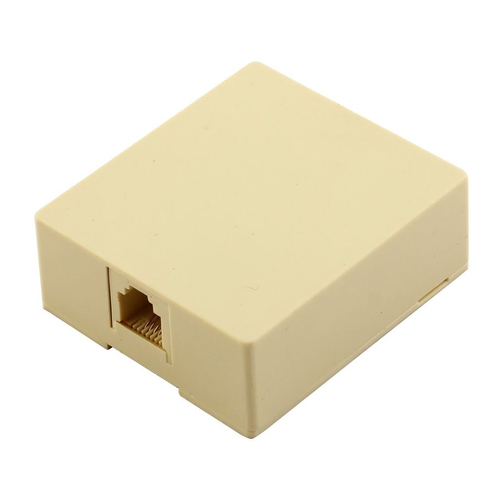 Ruilogod RJ11 4P4C Female 4 Pin Socket Surface Mount Telephone Cable Jack Box