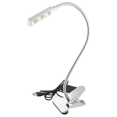Ruilogod Laptop PC Computer 3x3W 3 LED USB Silver Tone Metal Clip Lamp Light(id:7e 4a0 79 f93 313
