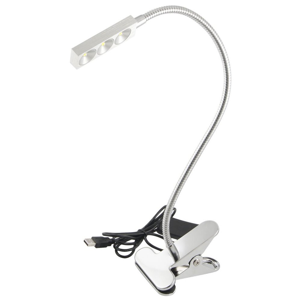 Ruilogod Laptop PC Computer 3x3W 3 LED USB Silver Tone Metal Clip Lamp Light(id:7e 4a0 79 f93 313