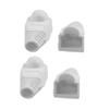 Ruilogod 4 Pcs White Plastic Network Cable Boot Cap Cover for RJ-45 Connectors view 1