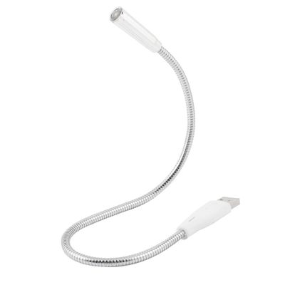 Ruilogod Silver Tone Flexible Neck White Light USB 2.0 Male LED Lamp for Laptop(id:ce 247 99 78d 2f5