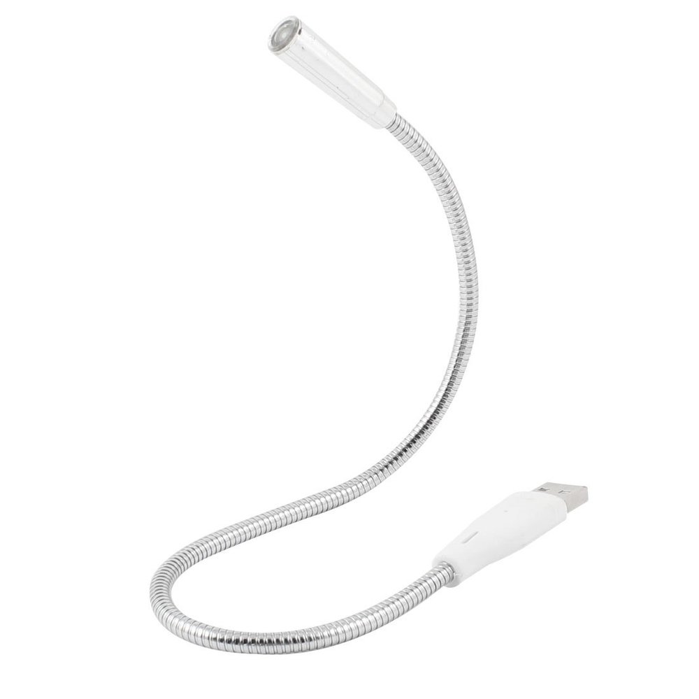 Ruilogod Silver Tone Flexible Neck White Light USB 2.0 Male LED Lamp for Laptop(id:ce 247 99 78d 2f5