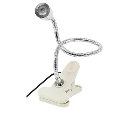 Ruilogod Flexible Gooseneck Single Head 1 LED 1W USB Clip Light Black w Power Adapter(id:3d 9dd 1f 2c3 e87