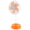 Ruilogod USB Powered LED Torch Plastic Mini Fan Multicolor Light Orange White view 1