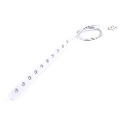 Ruilogod Notebook Laptop PC Flexible Metal Hose USB 2.0 White 10 LED Light 5W (id: d33 0e5 b26 42c b3c
