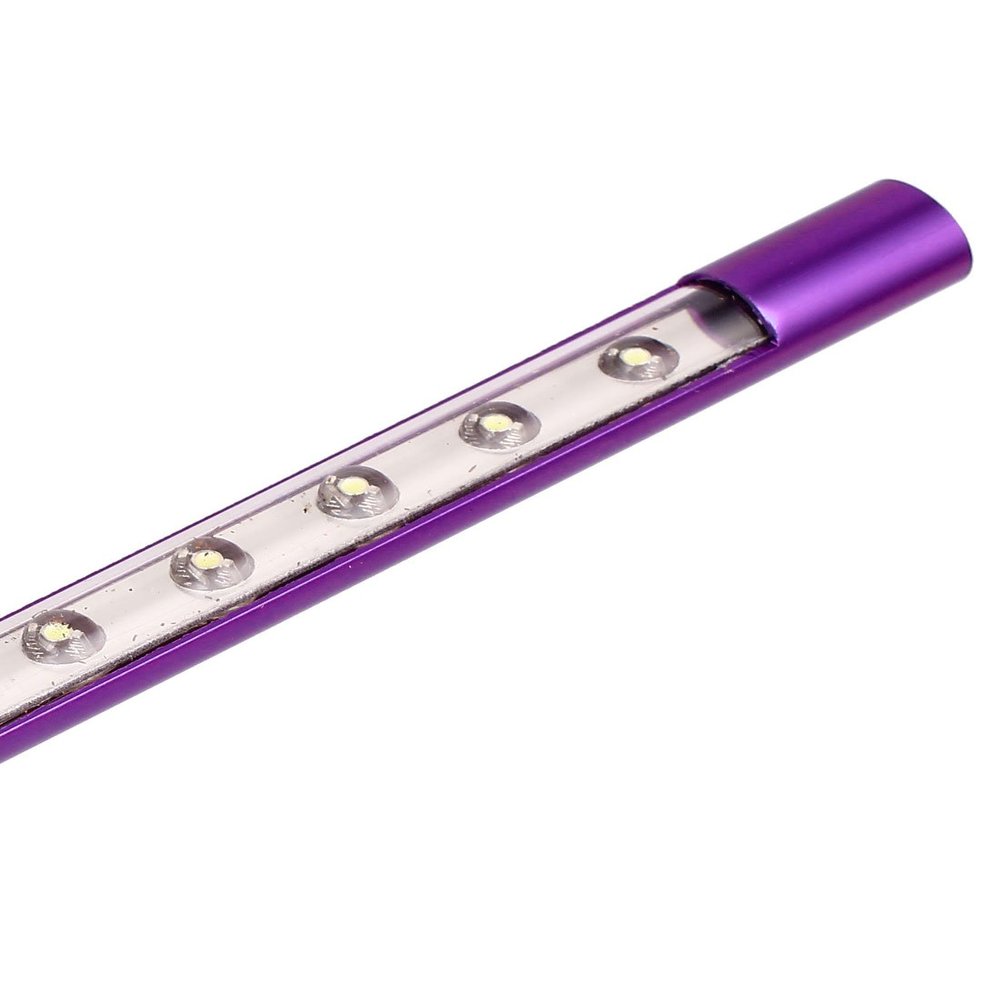 Ruilogod USB Flexible 10 LED Light Bulb Laptop PC Desk Reading Lamp Purple(id:35 334 e6 81a dd3