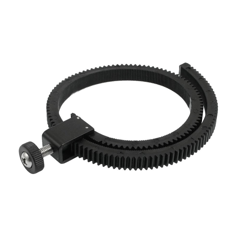 Ruilogod Camera Photograph Flexible DSLR Lens Follow Focus Gear Ring Belt Black