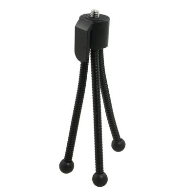 Ruilogod Digital Camera Flexible Legs Travel Mini Tripod Bracket Shelf Black