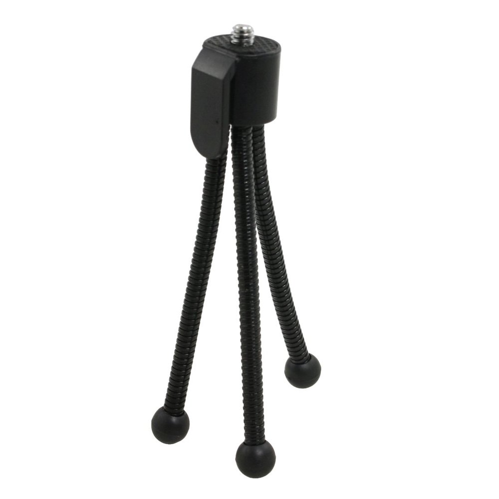 Ruilogod Digital Camera Flexible Legs Travel Mini Tripod Bracket Shelf Black