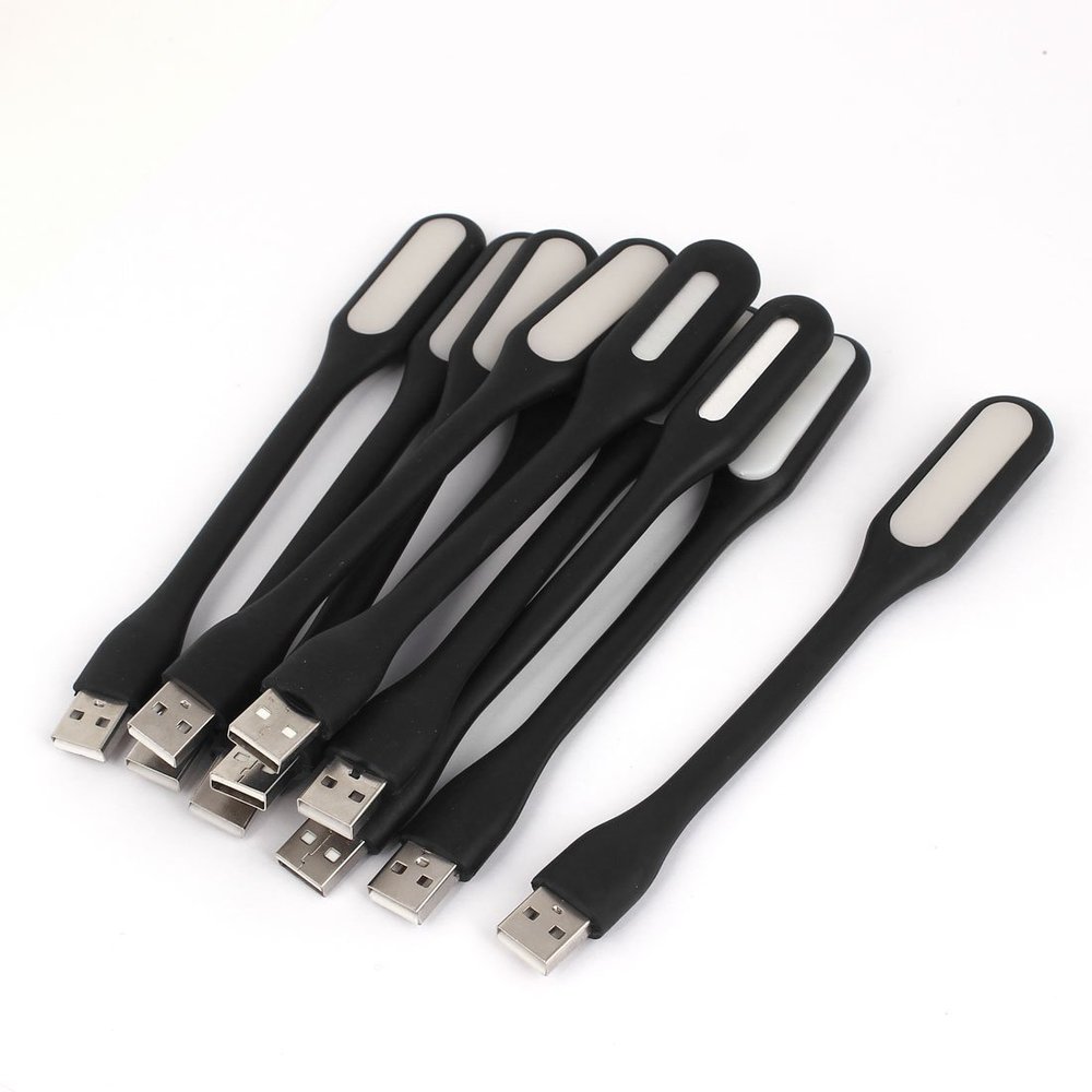 Ruilogod 10pcs USB Mini Light Flexible Laptop Desk White LED Reading Lamp Black (id: 6cf 442 77d 2e8 4eb