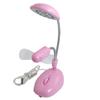 Ruilogod Light Pink Mini Fan Flexible USB Lamp for PC Notebook(id:5b 863 06 12f 3a9 view 1