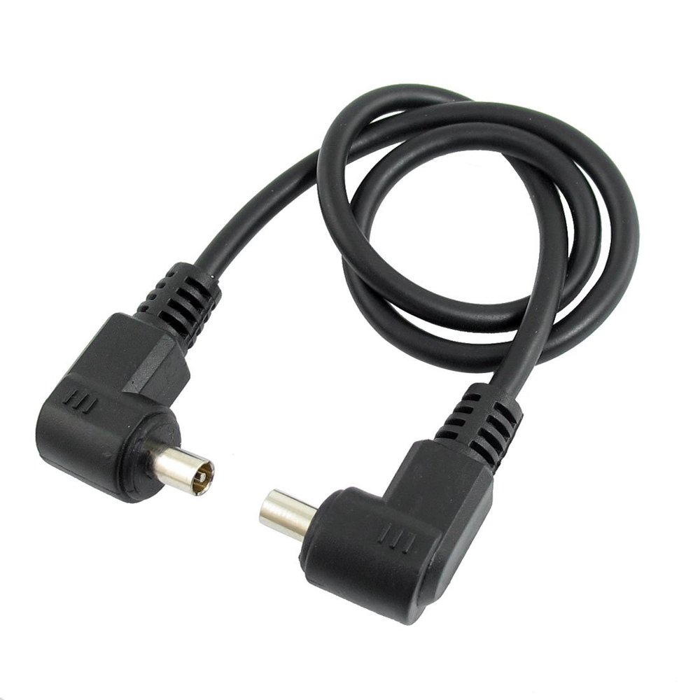 Ruilogod Nickel Plated 3.7mm Mono Connector to Male PC Sync Flash Cable 11.4 Inch