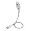Ruilogod Gray Flexible Gooseneck 3 LED USB Reading Lamp Light for Computer (id: 6d3 48c ecf f71 bb0 view 1