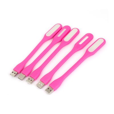 Ruilogod Portable Bendable PC Laptop Reading Lamp USB LED Light 5pcs Pink (id: 28a 05f 318 226 ff3
