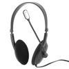 Ruilogod Black 2M Cable Dual 3.5mm Stereo Connector On Ear Headphones w Microphone view 1