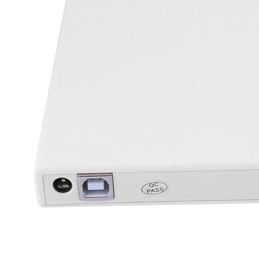 Ruilogod PC Laptop USB Slim External Floppy Disk -RW Portable Diskette Drive White