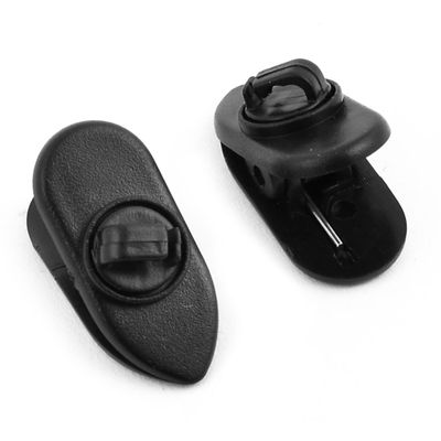 Ruilogod Plastic Earphone Rotate Mount Cable Clothing Clip Organizer 11pcs Black