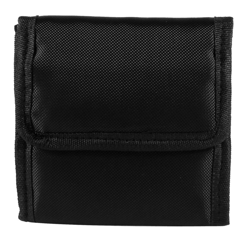 Ruilogod Three 3 Pockets Slots Camera Filter Lens Carrying Case Bag Holder Wallet Pouch