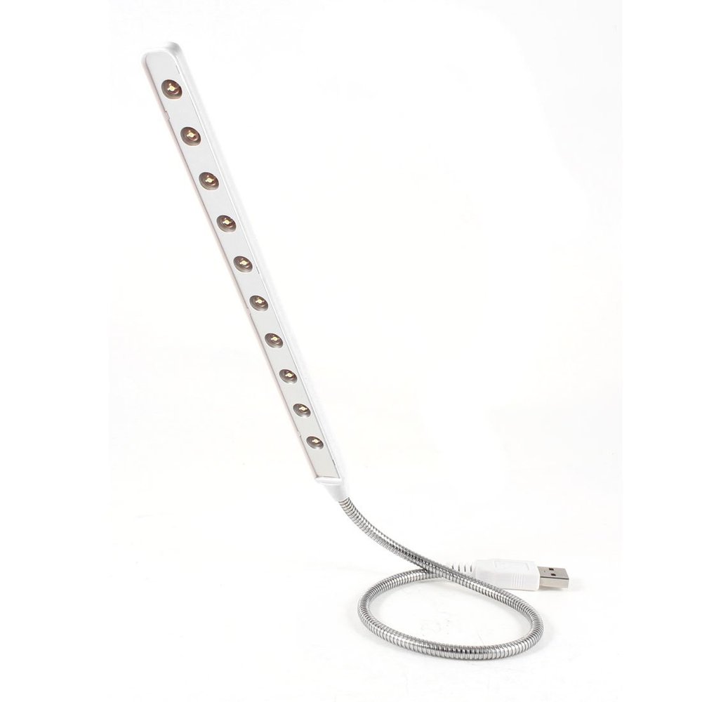 Ruilogod Flexible USB 10 LED Light Lamp White for PC Computer Notebook Laptop(id:af 307 96 147 9ce