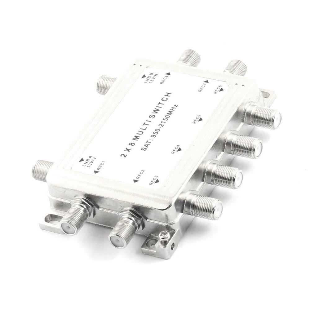 Ruilogod DiSEqC 2x8 Multi-Switch Satellite Switch Receiver Dish