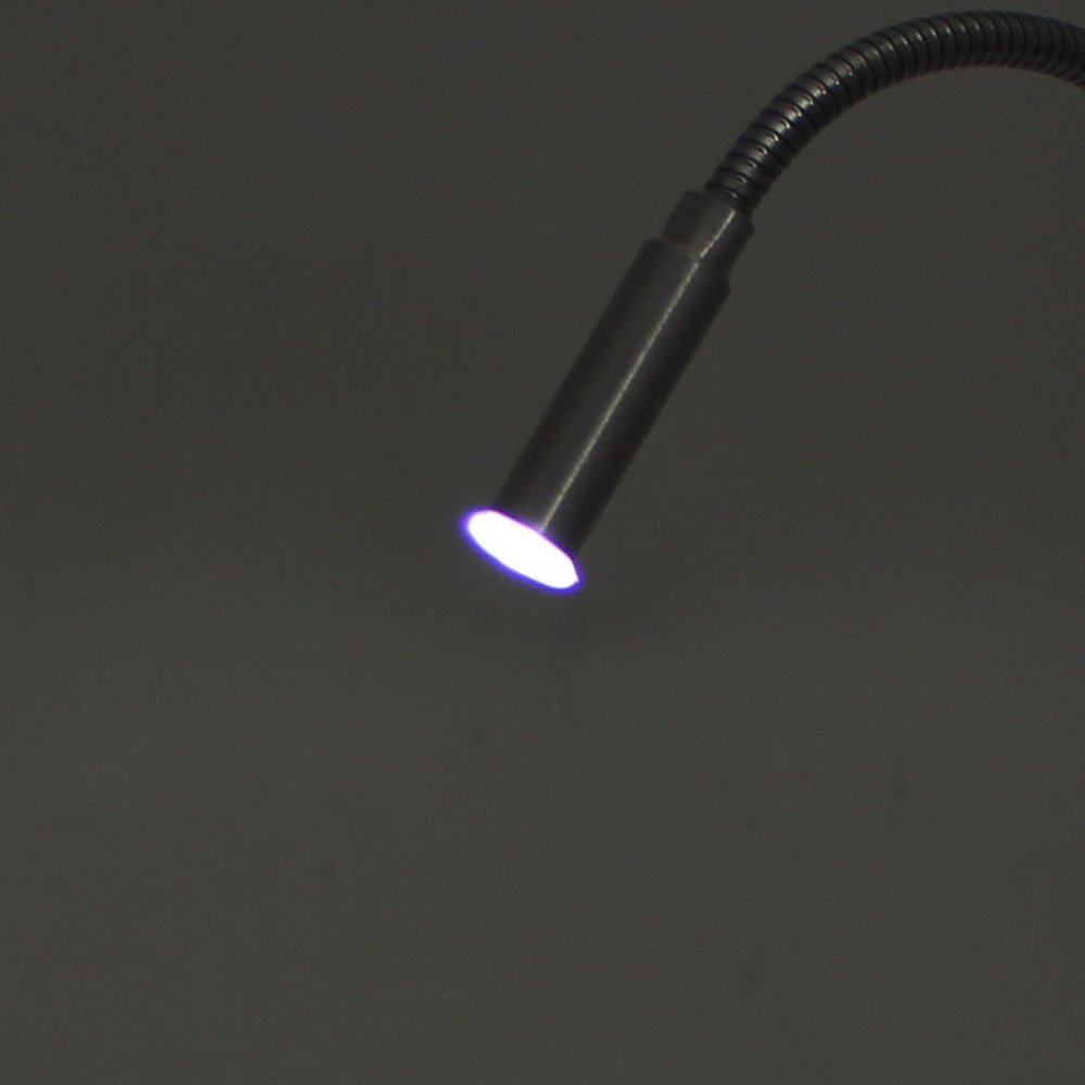 Ruilogod Aluminum Head Travel Home Notebook Flexible Gooseneck USB LED Lamp Silver Tone(id:9e 769 9b ed2 044