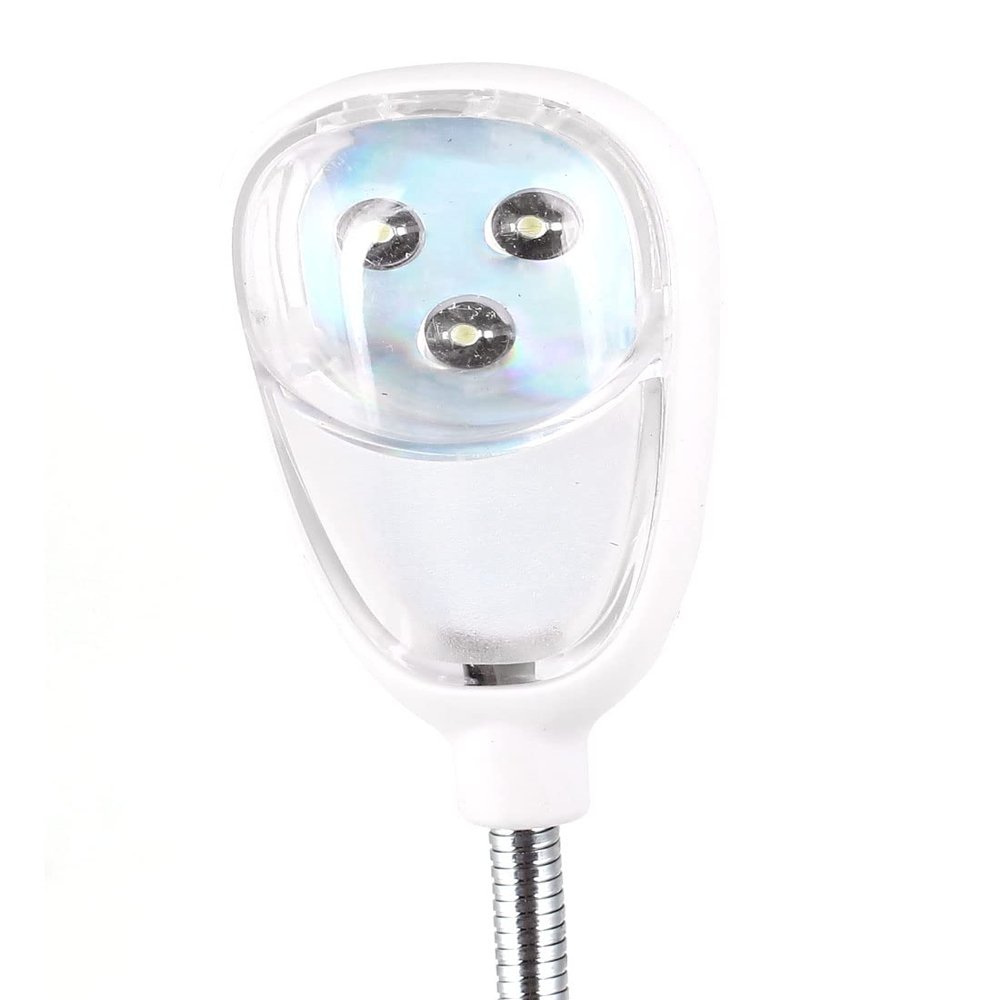 Ruilogod USB White 3 LED Lamp Lights Portable for Laptop PC(id:d8 a55 bd b6f c22