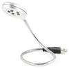 Ruilogod Silver Tone Oval Portable Flexible 5-LED USB Light Lamp for Laptop PC(id:eb 436 e2 120 484 view 1