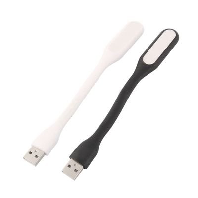 Ruilogod Plastic Computer Laptop Notebook Flexible USB LED Reading Light Lamp 2 Pcs White Black (id: 8ac d94 b29 045 6a0