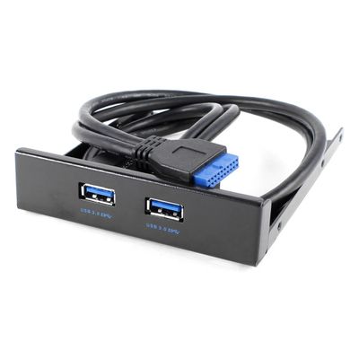Ruilogod 3.5" Floppy Bay Internal 20Pin 2 Port USB3.0 Front Panel Bracket Cable