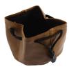 Ruilogod Faux Leather DSLR Camera Lens Protector Carry Pouch Case Bag Brown view 1