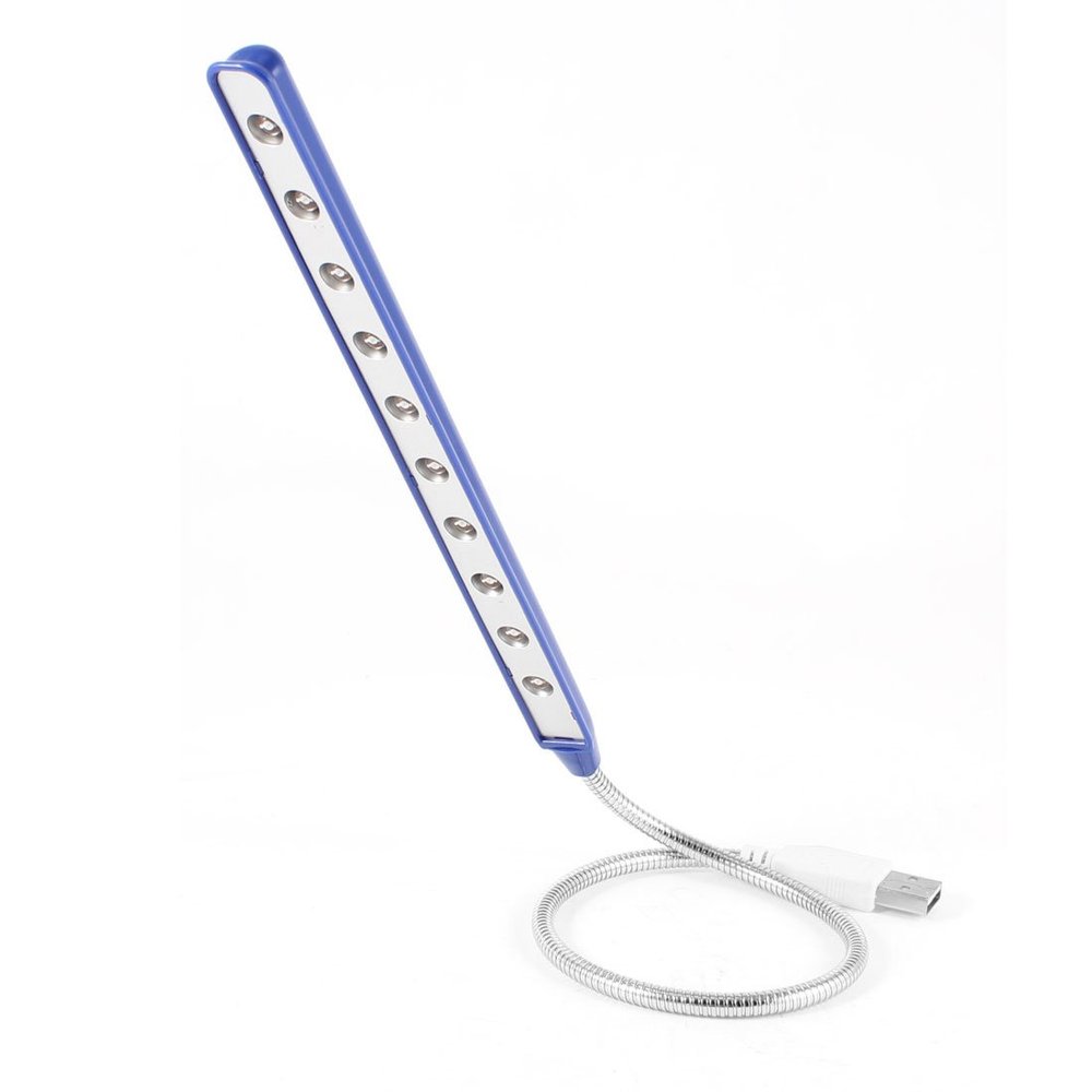 Ruilogod Flexible USB 10 LED Light Lamp Blue for PC Computer Notebook Laptop(id:00 991 bb df7 64e